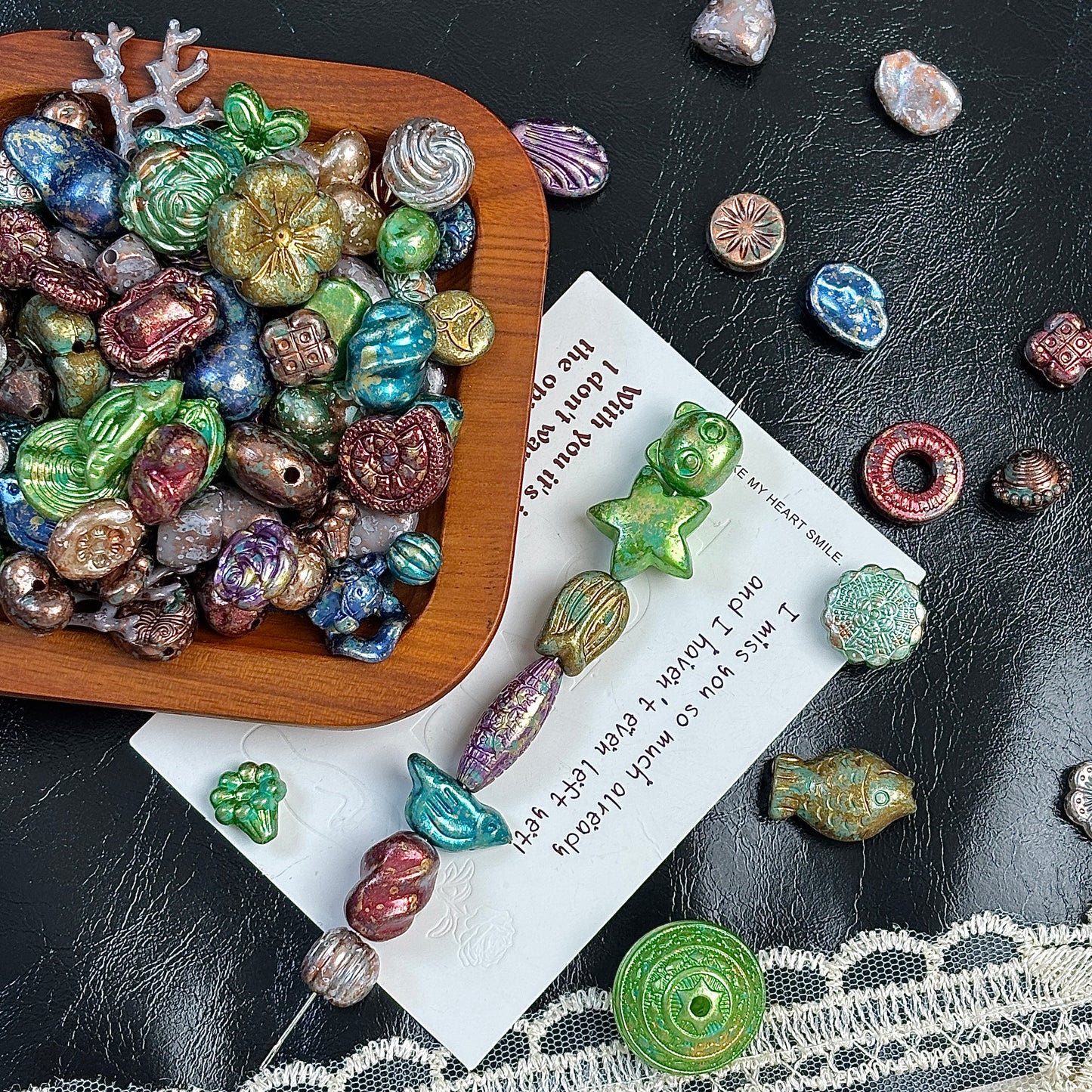 アクリルチェコ風ビーズ（ピカソシリーズ）