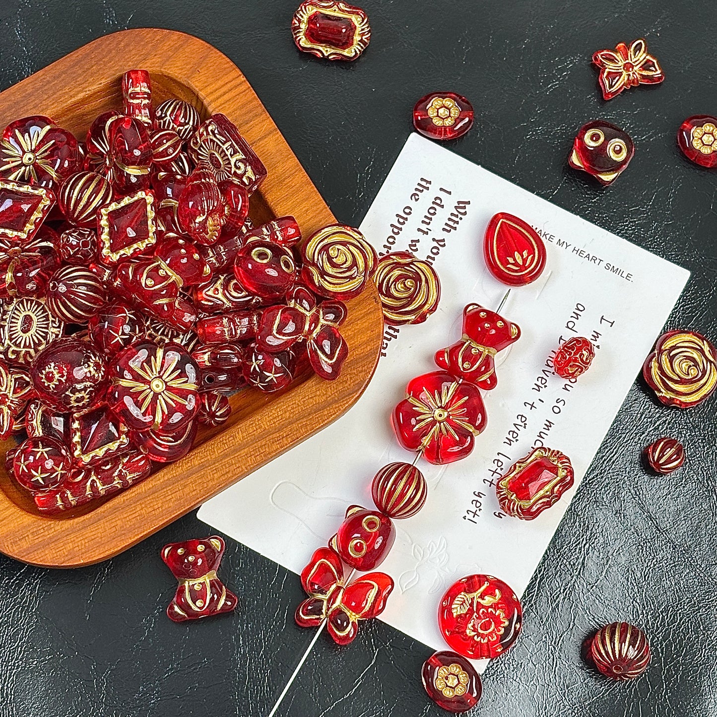 アクリルチェコ風ビーズ（ピカソシリーズ）