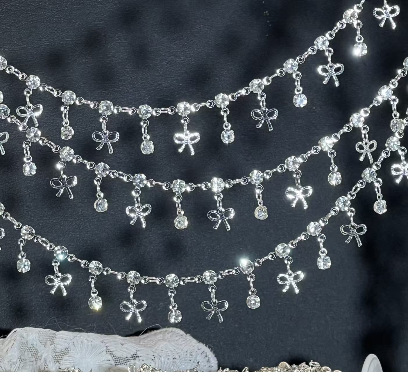 DIYチェーン仙気リボンキュービックハンドメード素材の腕輪·ネックレスアクセサリーブロンズ