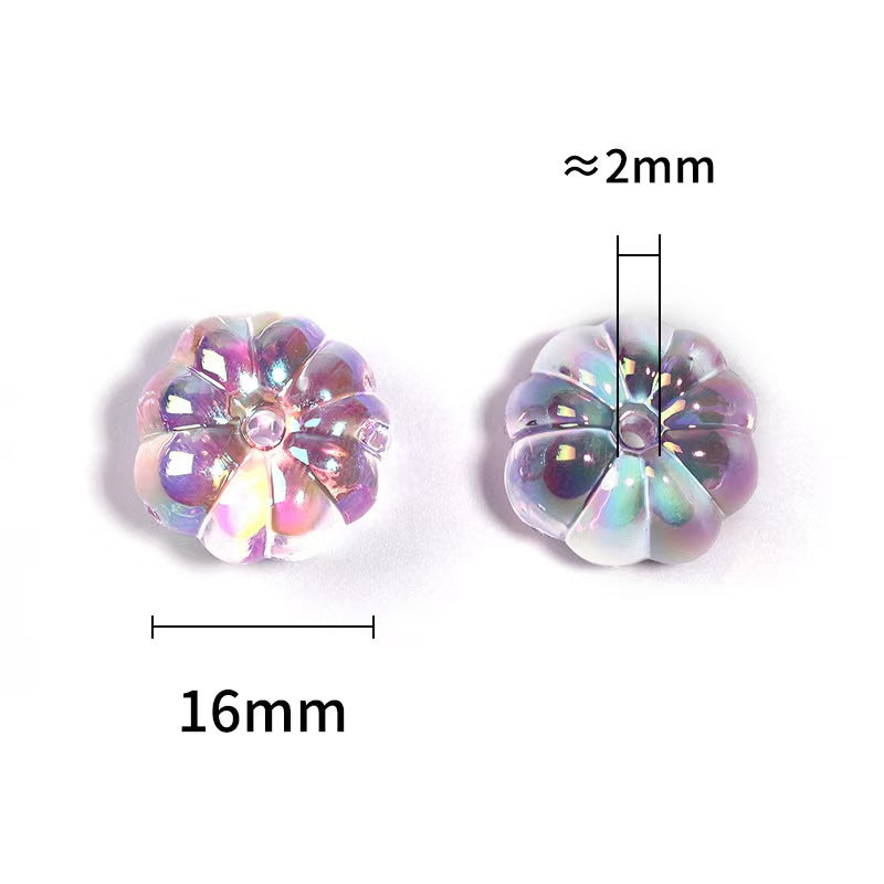 カラー透明ビーズアクリルカボチャビーズ貫通孔DIYアクセサリー彫刻アクセサリーアクセサリーアクセサリー